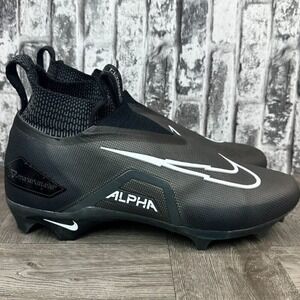 Nike Alpha Menace Elite 3 Mens 12 Black White Football Cleats NEW DM1792-004
